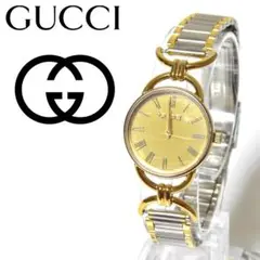 GUCCI●グッチ 6000.2.L ゴールド文字盤 クオーツ式腕時計