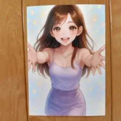【在庫処分セール】レトロ プロマイド風 美少女イラスト 可愛い No.131
