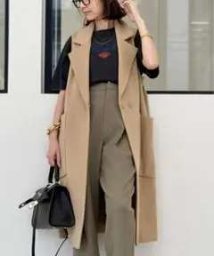 タグ付き未使用、Wool Long Vest