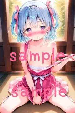 ☆563写真　ブロマイド　カード　2次元　アニメイラスト　美少女　水着　下着☆