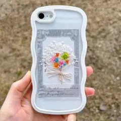 【140】インナーシート　ドライフラワー　スマホ　ミニブーケ　花束