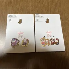 sanrio キティちゃん しんちゃん ピンバッジ