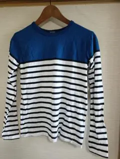 長袖ボーダーTシャツ 160cm