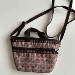 Lesportsac ショルダーバッグ ブラウン 小型　モノグラム