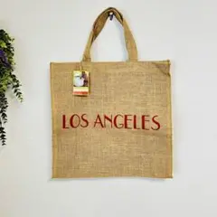 ✨新品✨タグ付き LOS ANGELES エコバッグ ベージュ マチあり