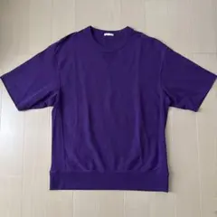 GU ジーユー パープル クルーネック Tシャツ S