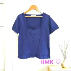 ☆美品【iiMK】バイオレット　夏半袖　レディーストップス　紫色