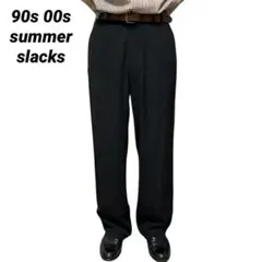 90s 00s archive wide summer slacks BLK