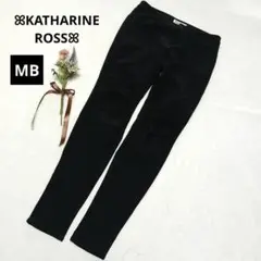1738ꕤキャサリンロス ストレッチスキニーパンツ【MB】黒 シンプル 普段使い