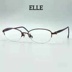 ELLE メガネ　ピンク　デミ