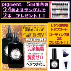 無臭&屋外直射日光でも黄変ゼロ　ほどよい高粘度レジン液100g2本　フラッシュ