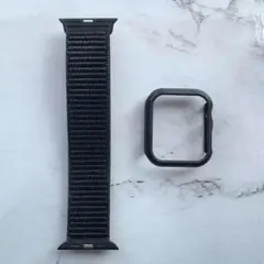 Apple Watch バンド 保護ケース 黒 ブラック メッシュ スポーツ