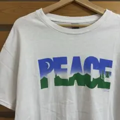 PEACE Tシャツ ホワイト GILDAN ギルダン Lサイズ