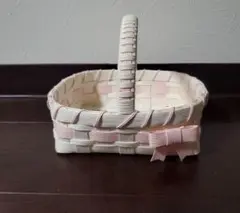 エコクラフト　リボン付きバスケット