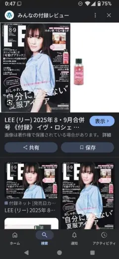 LEE 2025年8月号 イヴ・ロシェ付録