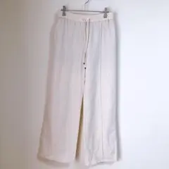 【GU】（L）カジュアルワイドパンツ/イージーパンツ/ウエストゴム/無地
