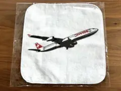 スイス航空　飛行機　ハンカチ