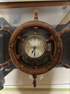 舵型木製時計 動作確認済み