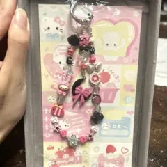 合金ストラップキーホルダー白猫