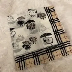 BURBERRY ノバチェック 大判 ハンカチ ひつじ 羊 傘 アニマル