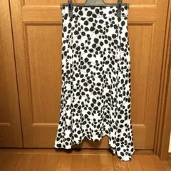 【極美品】NARACAMINIE フレアロングスカート リーフ柄　サイズI