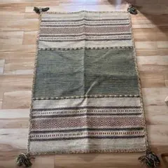 インド製　ラグ　マット　絨毯　90cm×130cm