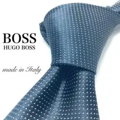 【極美品】HUGO BOSS ネクタイ 新品同様 ドット 白黒 イチオシ 希少