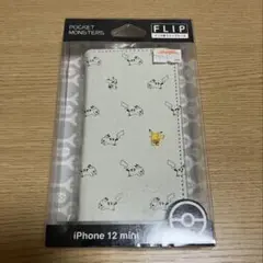 新品 ポケモンピカチュウiPhoneケース12mini フリップ手帳型