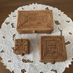 アタ　小物入れ　大、中、小　3種　バリ雑貨　アジアン