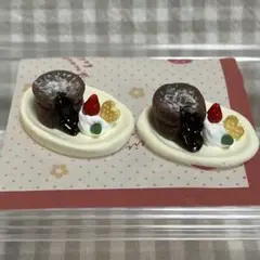 ②フォンダンショコラ ホイップ いちご ハートのクッキー添え 固定なし