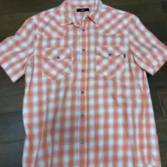 DIESEL オレンジ チェックシャツ