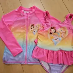 ディズニープリンセス 水着·ラッシュガードセット 5歳 110