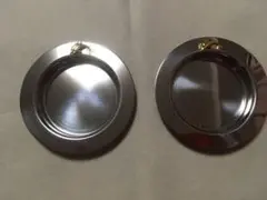 ステンレス製 丸型コースター 2個セット