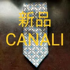 新品未使用 カナーリ CANALI ネクタイ イタリア製 シルバー