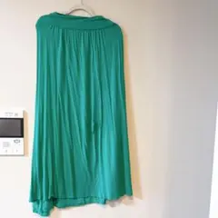 POPULAR BASICS グリーン フレアスカート L