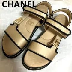 【希少♡】CHANEL ベルクロ サンダル シャネル サンダル キルティングベルクロサンダル