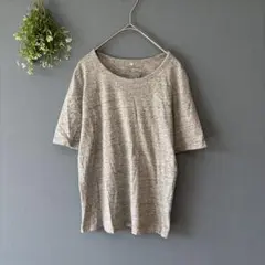 シネマクラブ［M］やわらか薄手コットン100　大人のシンプルグレー半袖Tシャツ