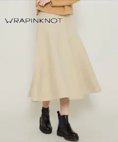 WRAPINKNOT STUDIOUS別注 カシミア混ニットフレアスカート