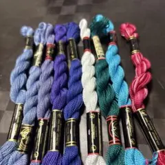 オリムパス　刺繍糸　9本　むらさき系　緑系 白系　赤系　青系
