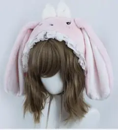 ロリータ うさ耳 帽子 可愛い ピンク ハロウィン