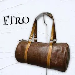 【ETRO】エトロ ピイズリーミニボストンバッグ 総柄 筒型