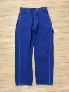 ワークパンツ ボトムス　ブルー　青色　デニム