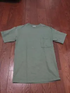 GOOD WEAR Tシャツ　ポケT　S　カーキ　オリーブ