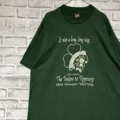 USA製90sヴィンテージTシャツ！シングルステッチ　グリーン半袖古着XL717