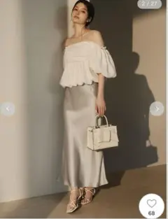 新品♡ サテンナロースカート/接触冷感　fray i.d フレイアイディー