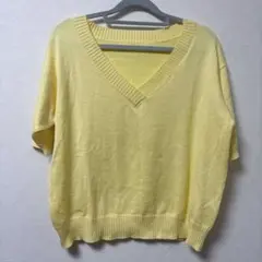 ROPE PICNIC イエロー Vネック ニット Fサイズ