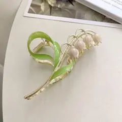 すずらん ヘアクリップ 髪留め お花 エレガント 韓国雑貨