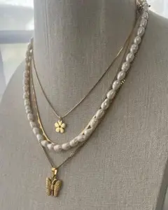 daisy フラワーネックレス ゴールド