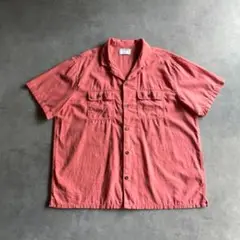 00s old navy リネン オープンカラー シャツ 短丈 開襟 フラップ