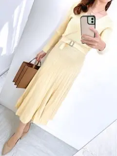 【美品✨】LILY BROWN(リリーブラウン)サイズフリー✨ニットワンピース